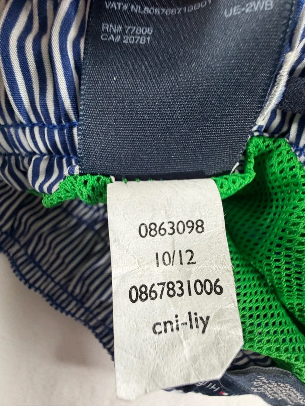 Tommy Hilfiger Swim Trunks Men’s Medium Blue Drawstring Lined‎ Shorts
